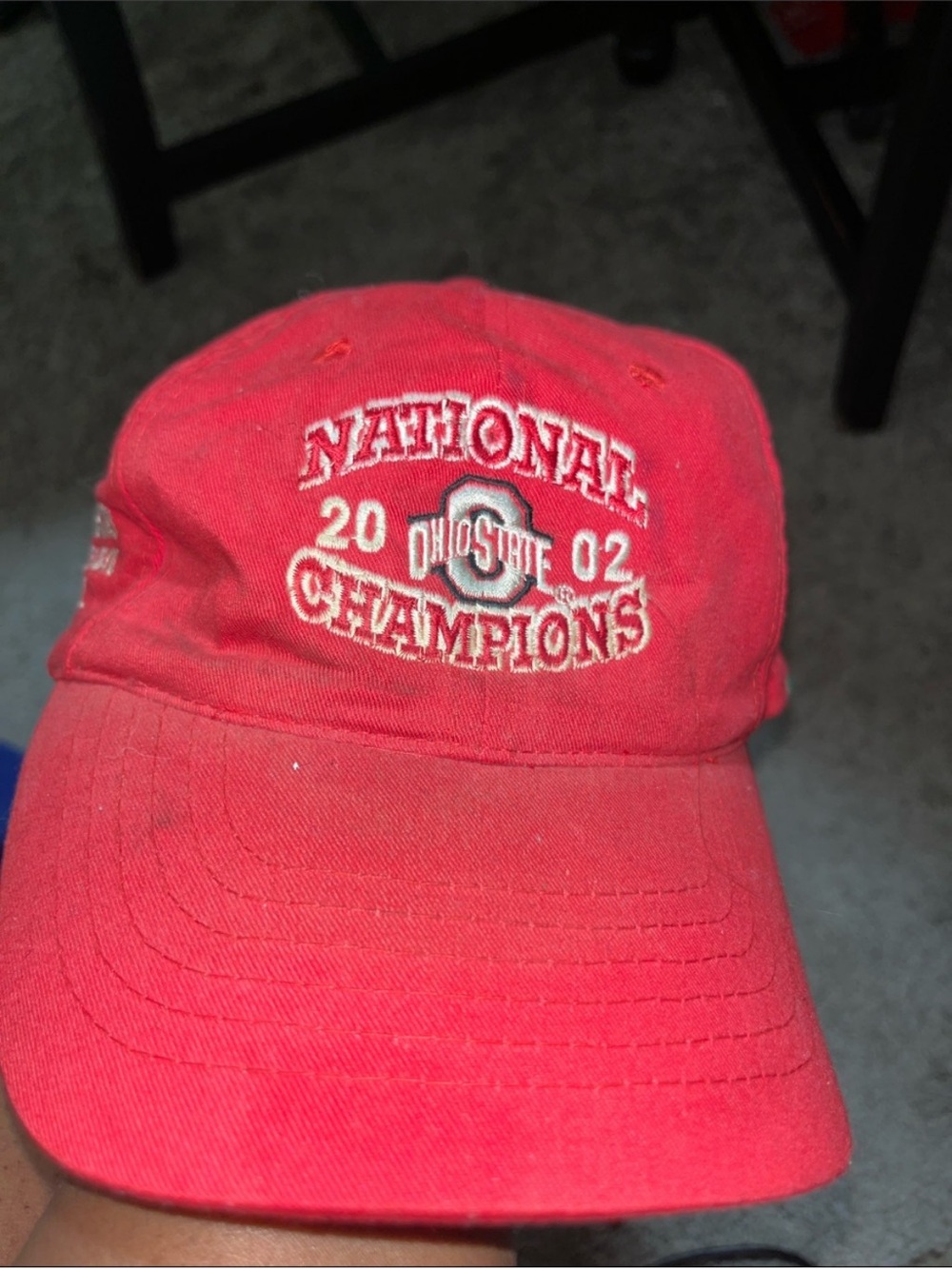 Ohio State Red 'National Champions 2002' Baseball Cap - Unbranded